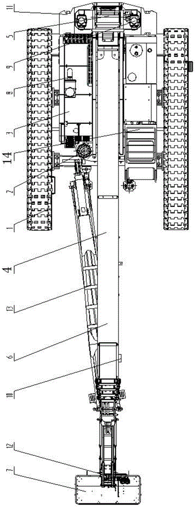 A telescopic arm crawler type aerial work platform