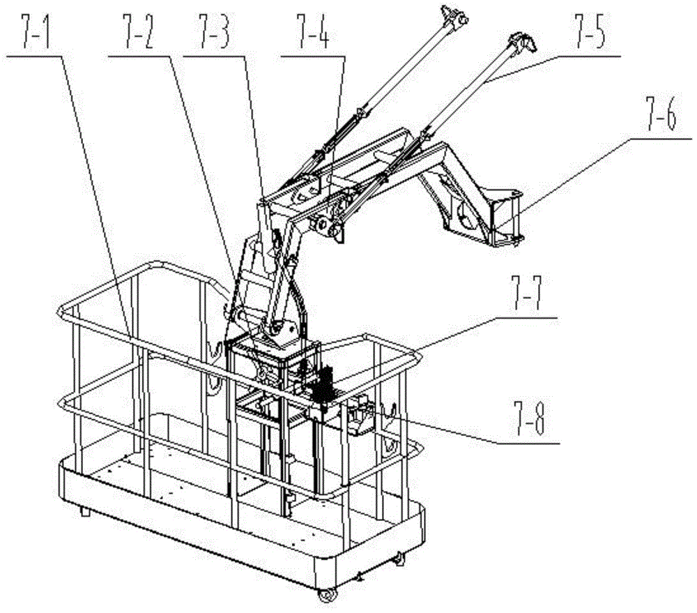 A telescopic arm crawler type aerial work platform