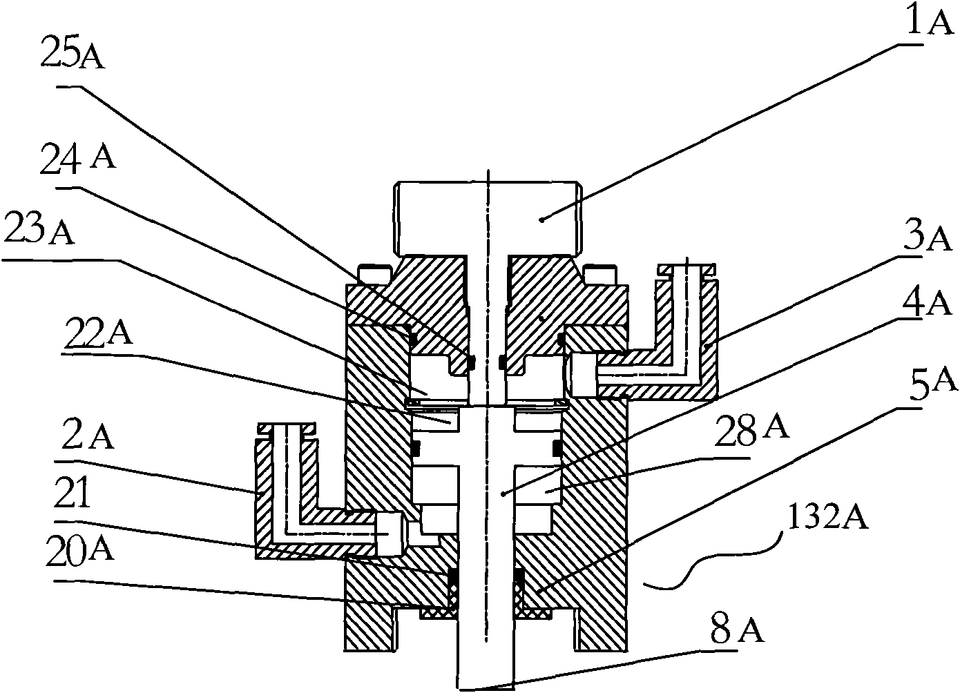 Three-component valve