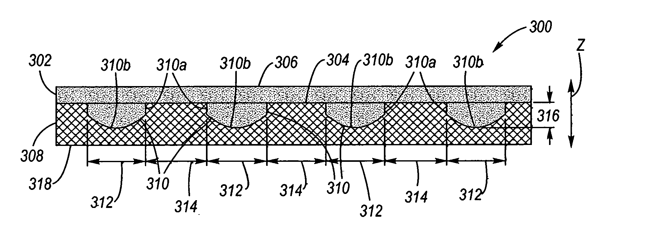 Diffusion media with continuous micro-porous layers incorporating non-uniformity