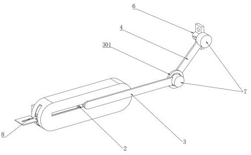 Two-dimensional two-degree-of-freedom electric photography rocker arm system