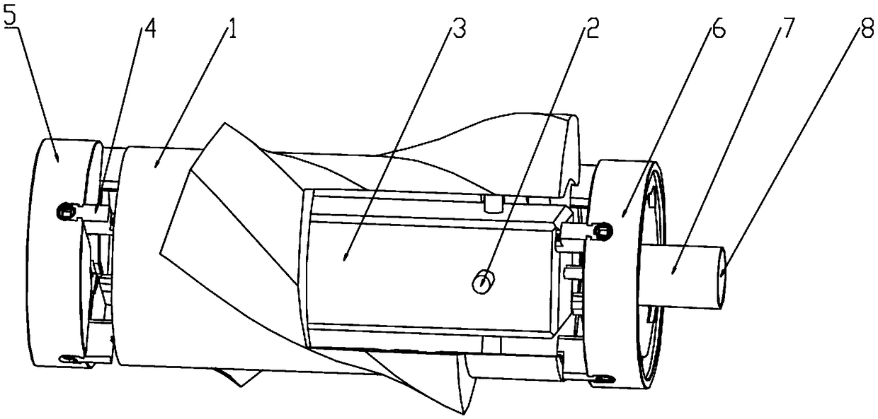 Electromagnetic induction heating device for internal mixer rotor surface overlaying preheating