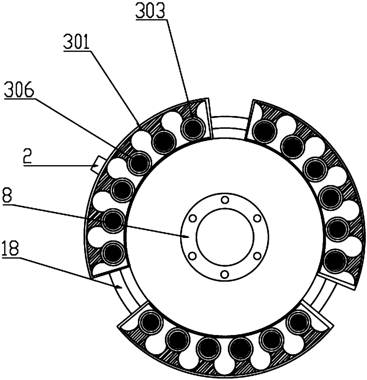 Electromagnetic induction heating device for internal mixer rotor surface overlaying preheating