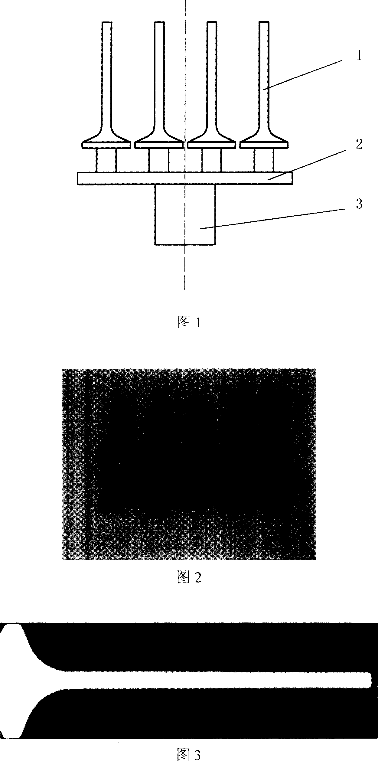 Method for semi-continuously preparing TiAl base alloy automobile air valve and components with similar shape