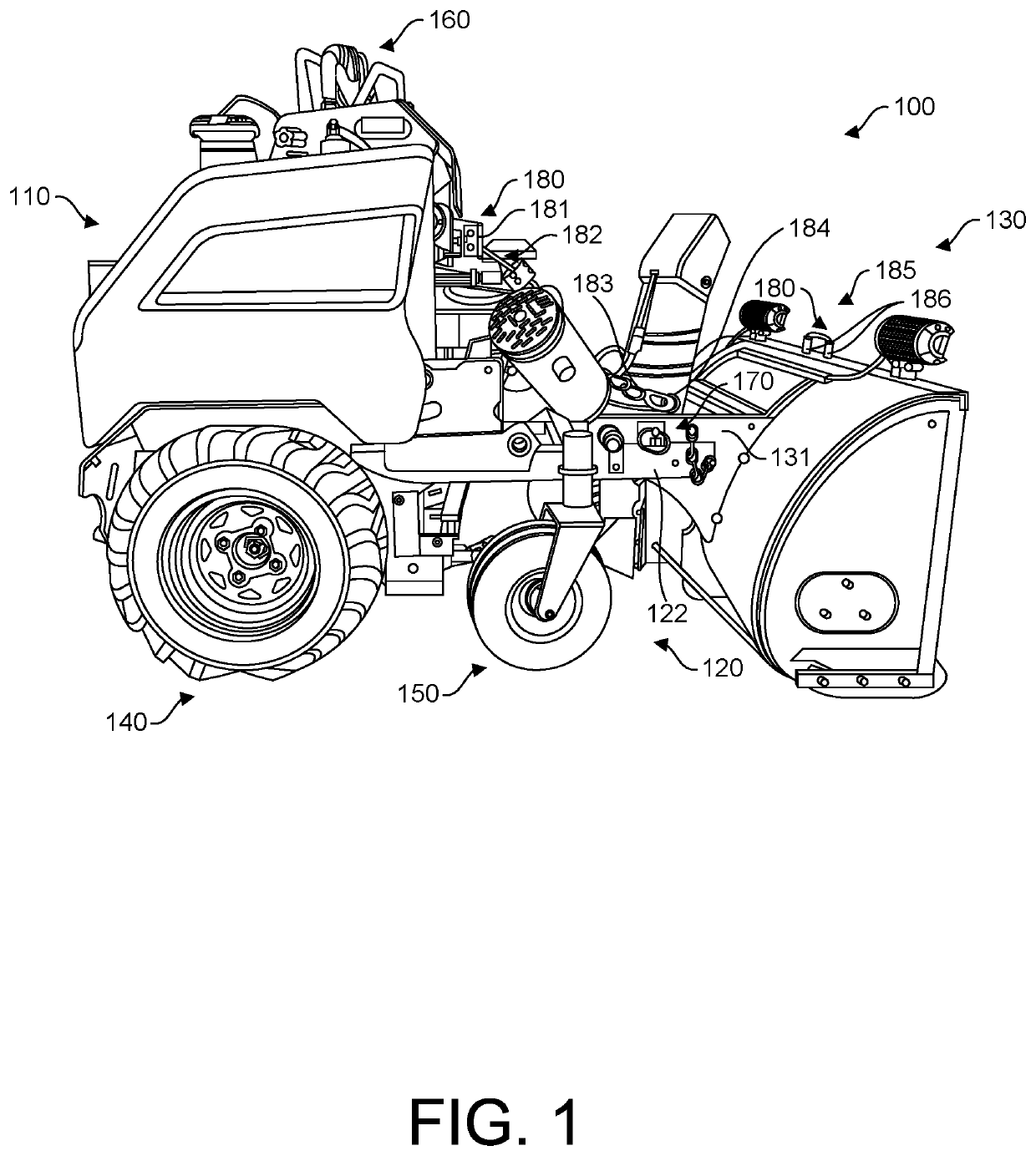 Method and apparatus for safely and quickly removing snow from narrow pedestrian and vehicular paths