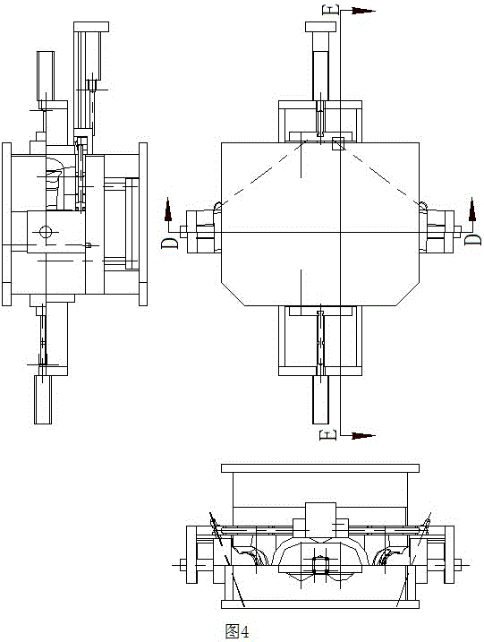 Gear-driven bent pipe multi-directional demolding mechanism