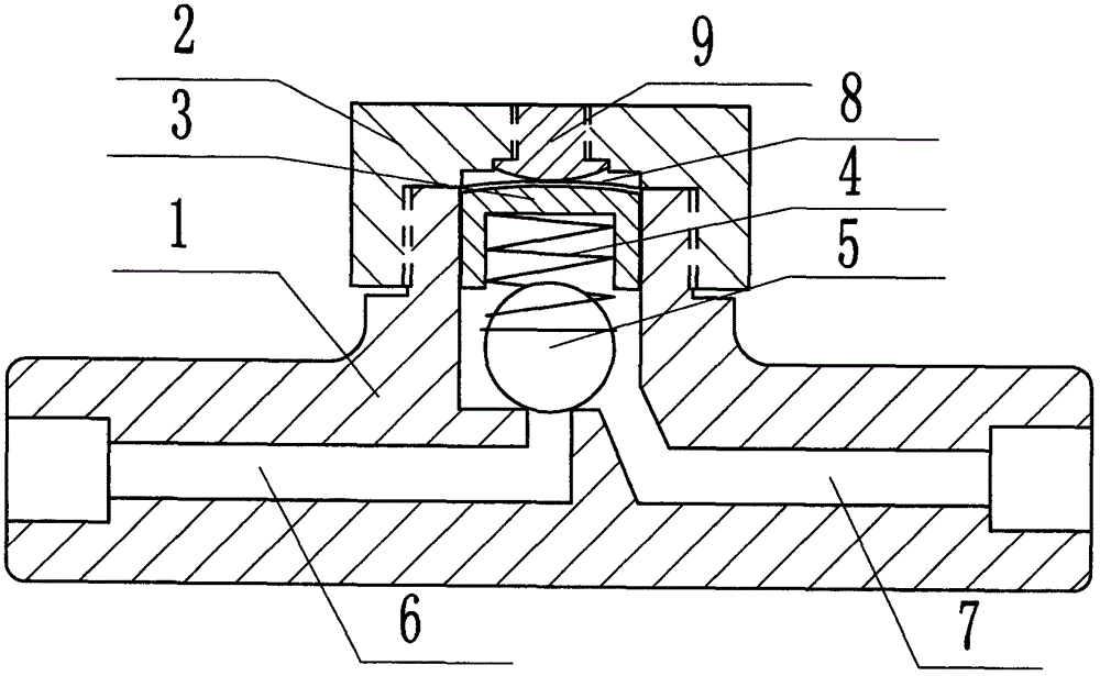 Overpressure connecting valve of household refrigerator