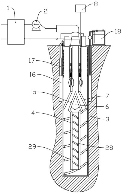 Drilling heat supply system based on medium-deep geothermal energy