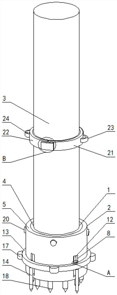 Method and device for anticorrosion treatment of annular concrete pole