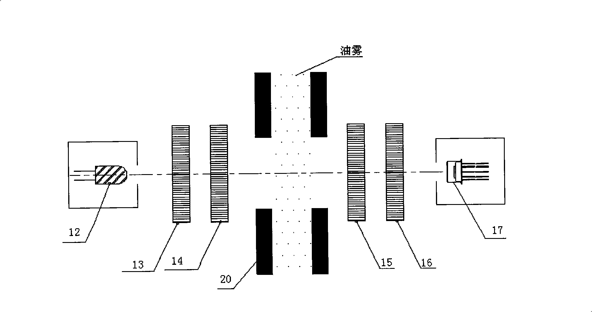 Oil fog concentration measuring apparatus