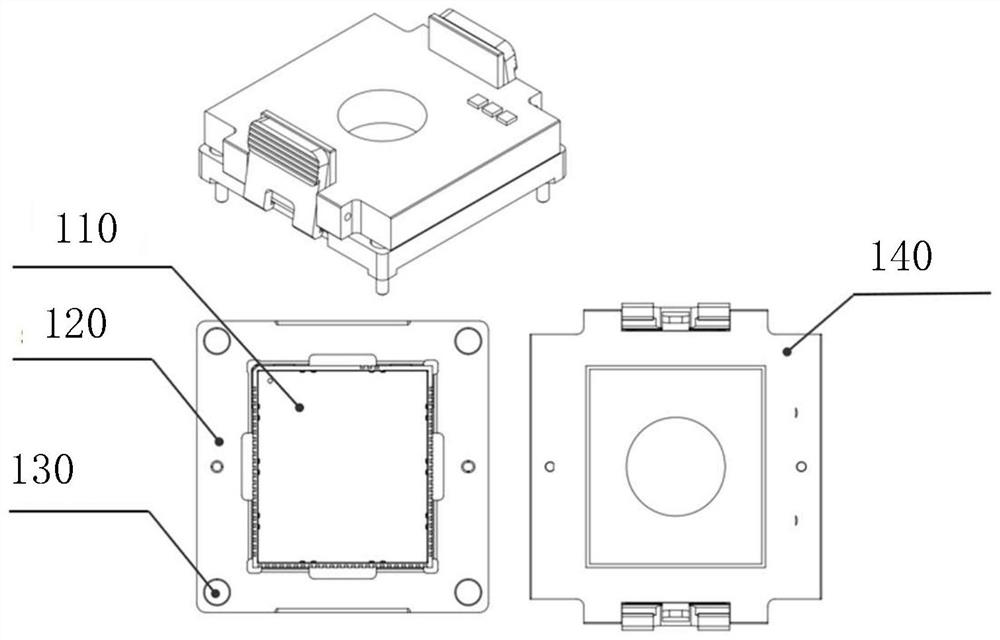 Chip module test fixture and test system