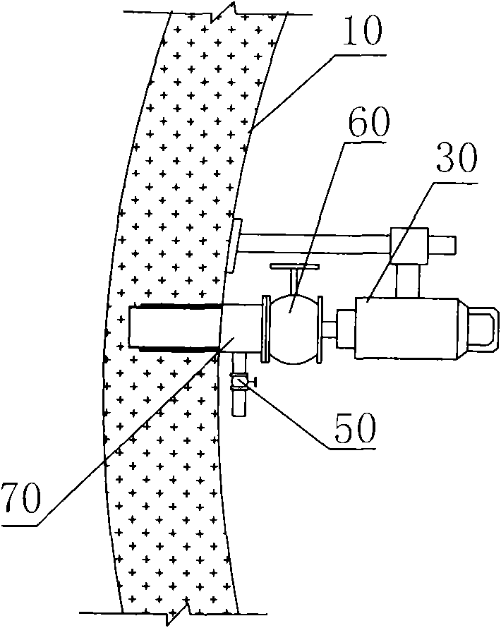 Construction method for pneumatic tamping pipe of horizontal frozen hole on metro bypass