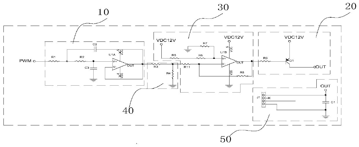 A linear speed regulation circuit utilizing pulse width