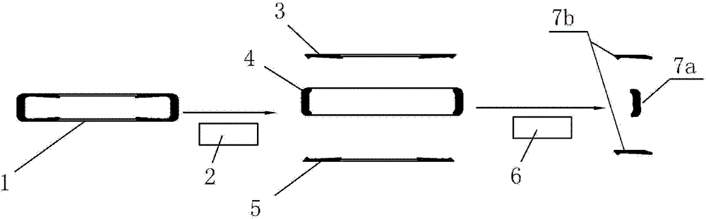 Method and device for industrially recycling waste tire based on ultrahigh pressure water jet technology