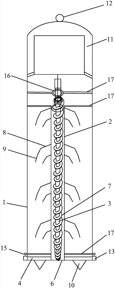 An underground sand cleaning device