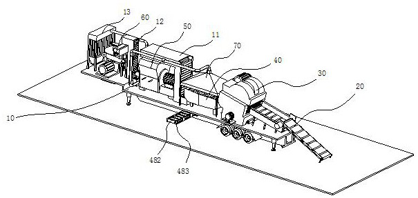 A mobile forage integrated processing device and processing method thereof