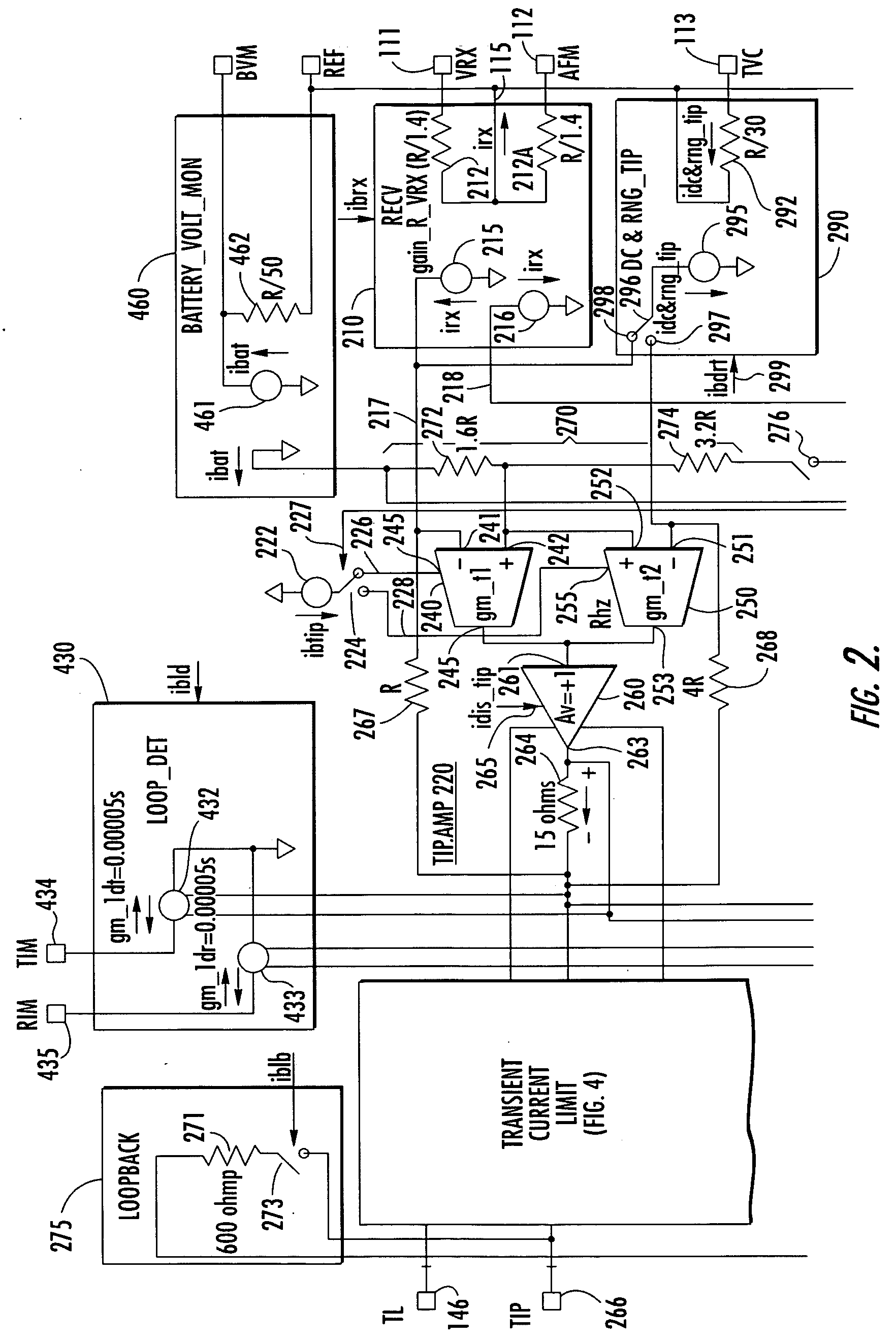 Programmable subscriber line circuit partitioned into high voltage interface and digital control subsections