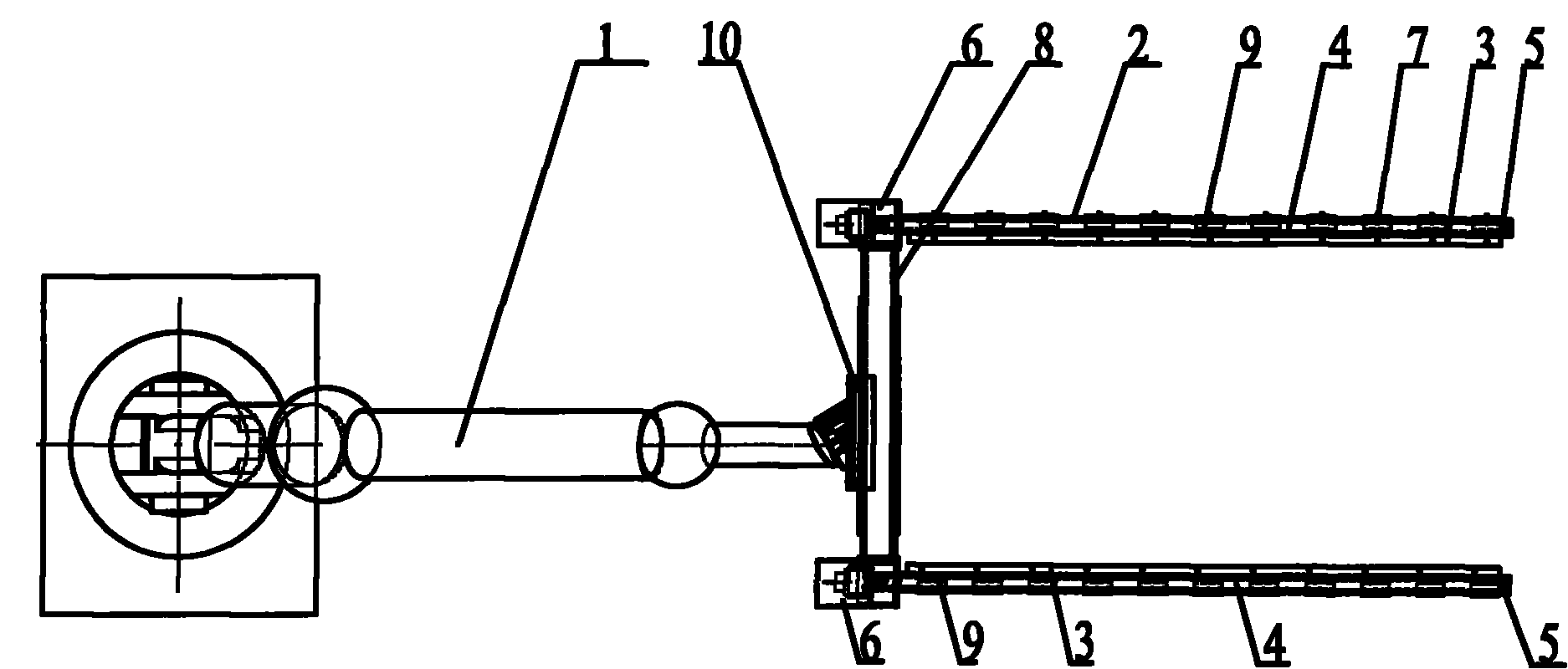 Rapid and automatic clamping mechanism for automobile carpet base material transportation