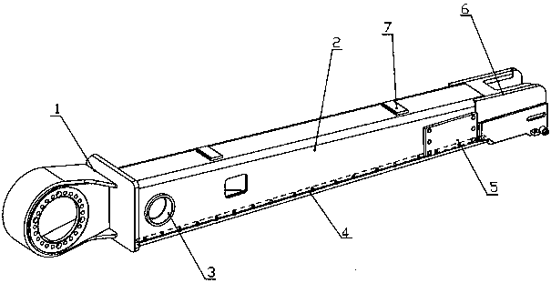 A trolley frame structure for a paver walking system