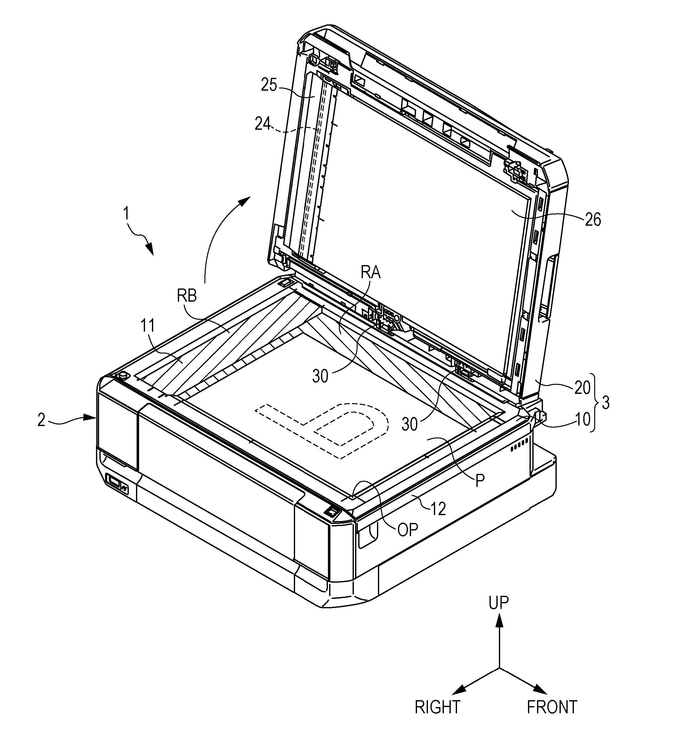 Image reading device and recording device