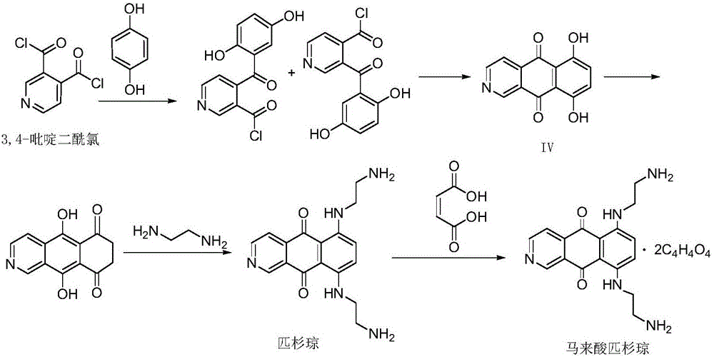 6, 9-bis[(2-aminoethyl)amino]benzo[g]isoquinoline-5, 10-dione dimaleate and synthesis technology thereof