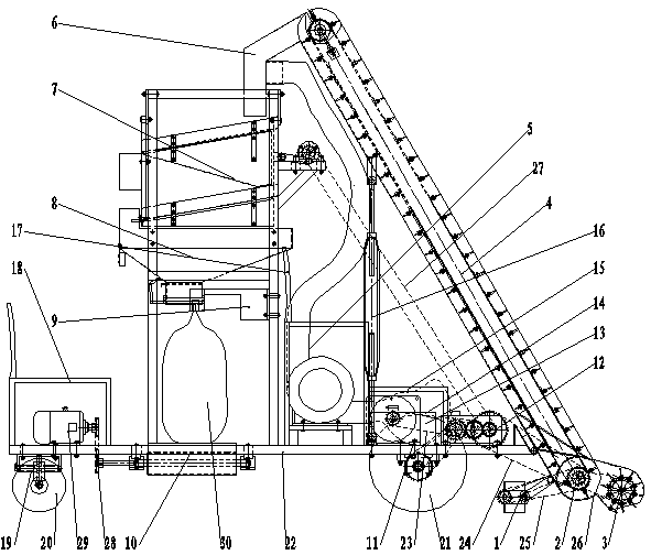 Sack packer for automatically collecting grain