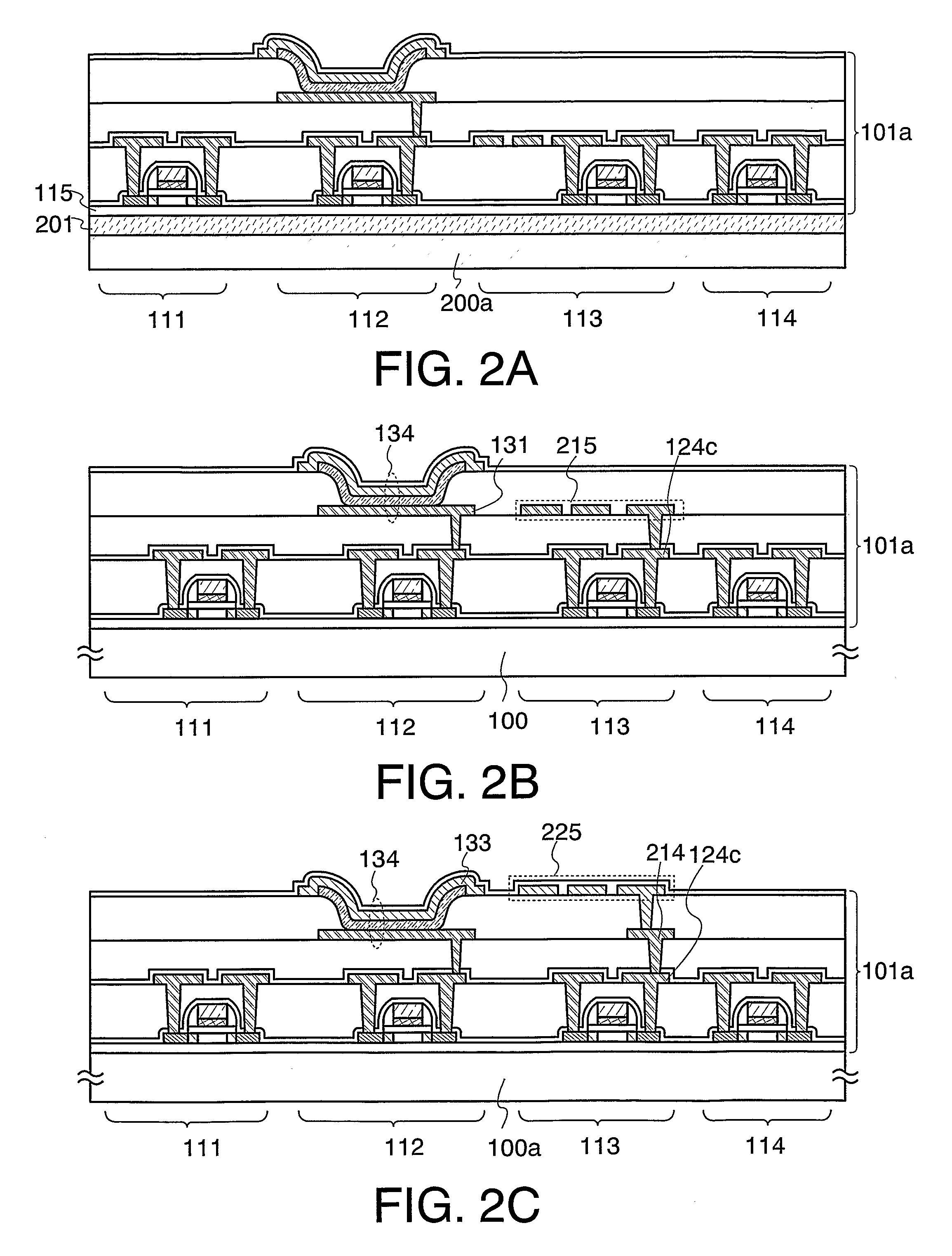 Transmission/reception semiconductor device with memory element and antenna on same side of conductive adhesive