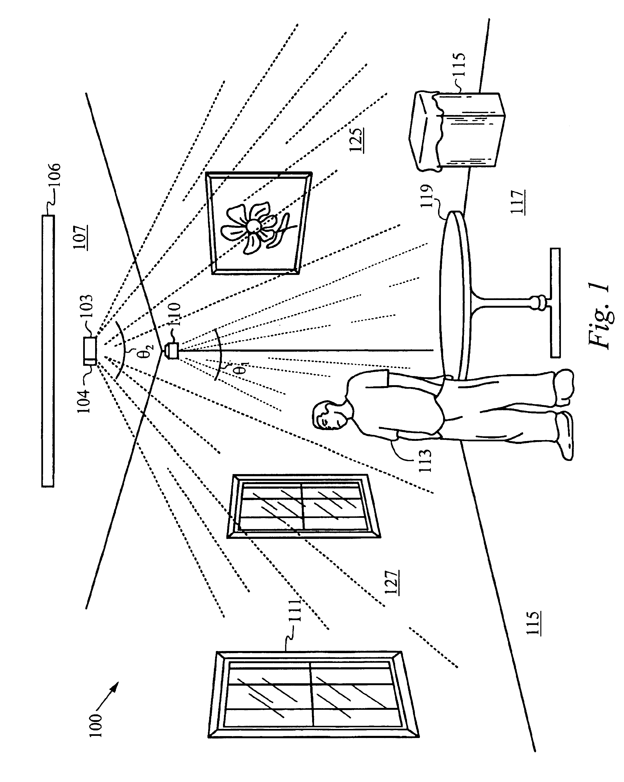 Broad field motion detector