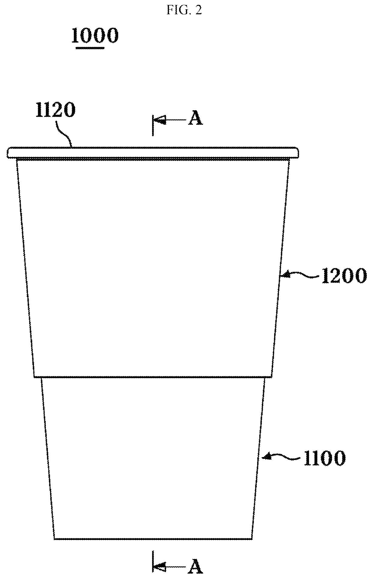Insulated cup with double wall construction