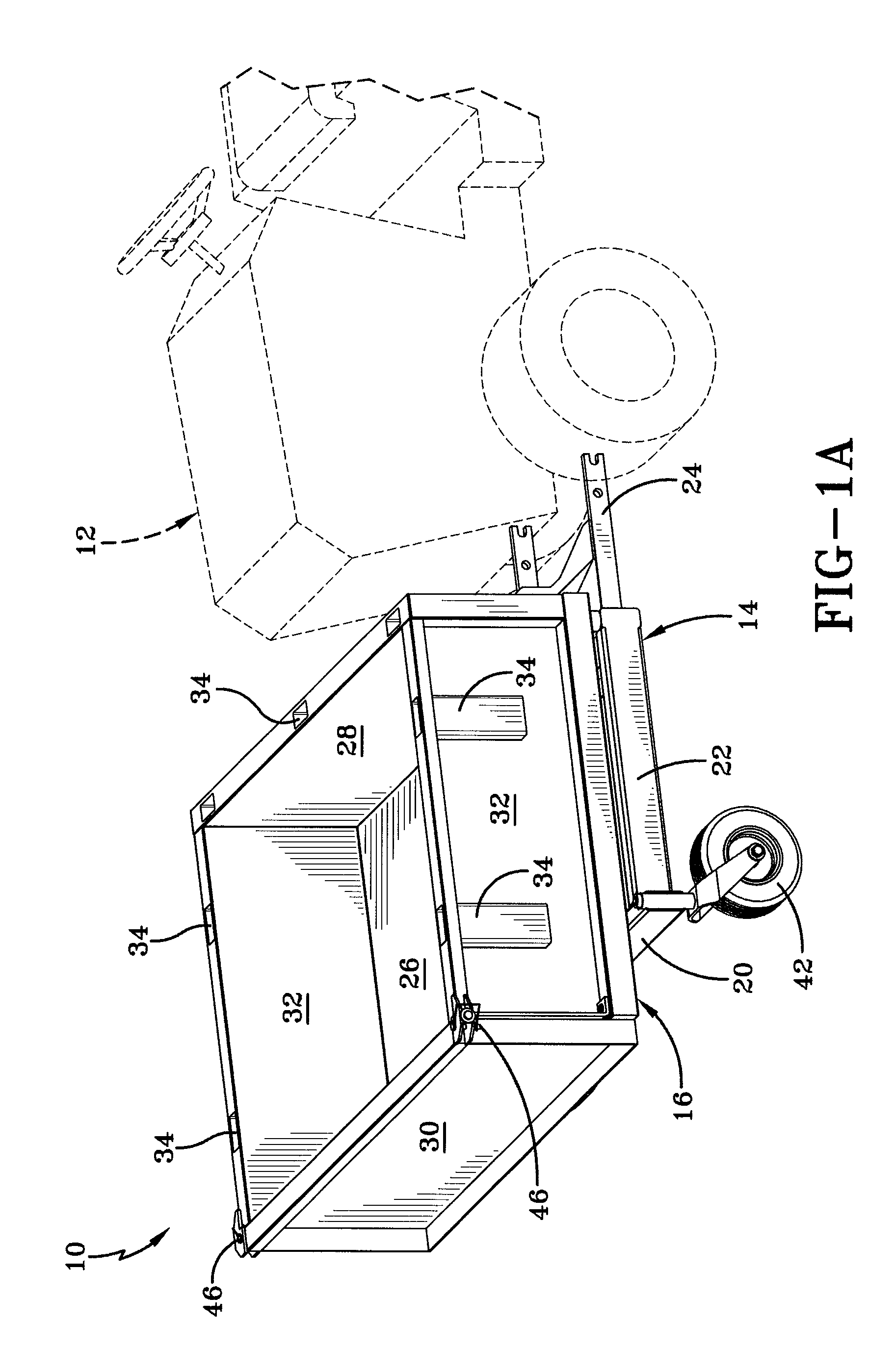 Cargo hauling attachment for a tractor