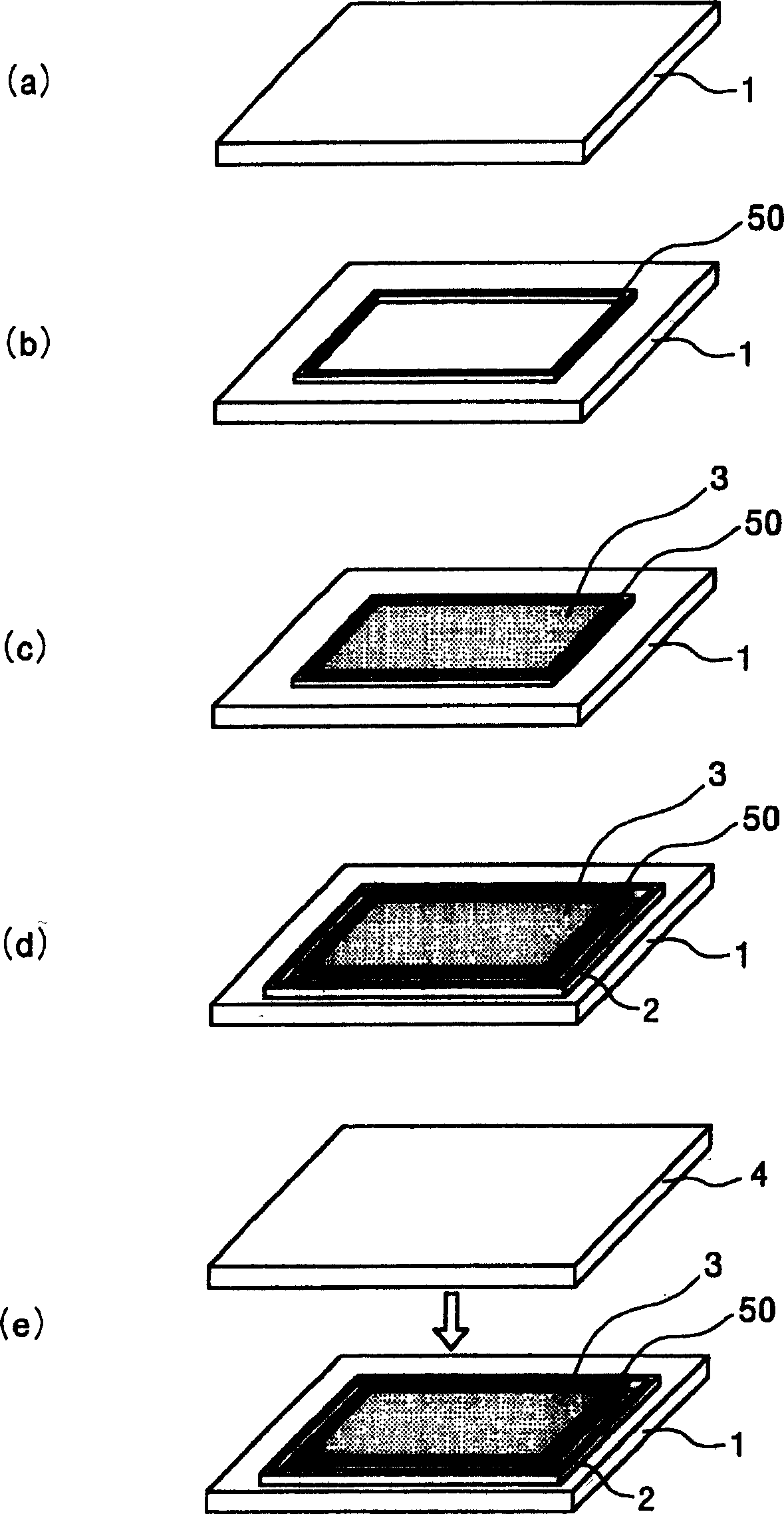 Producing device for electro-optical device, electro-optic device, and electronic instruments
