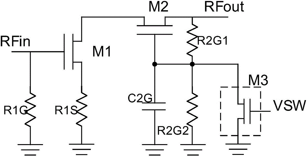Wide-band radio frequency power amplifier with standby mode, chip and communication terminal