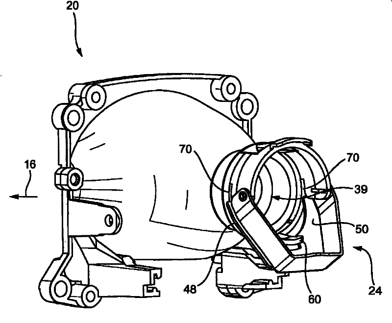 Motor vehicle headlight designed for fixing gas discharge lamp provided with separate ignition device