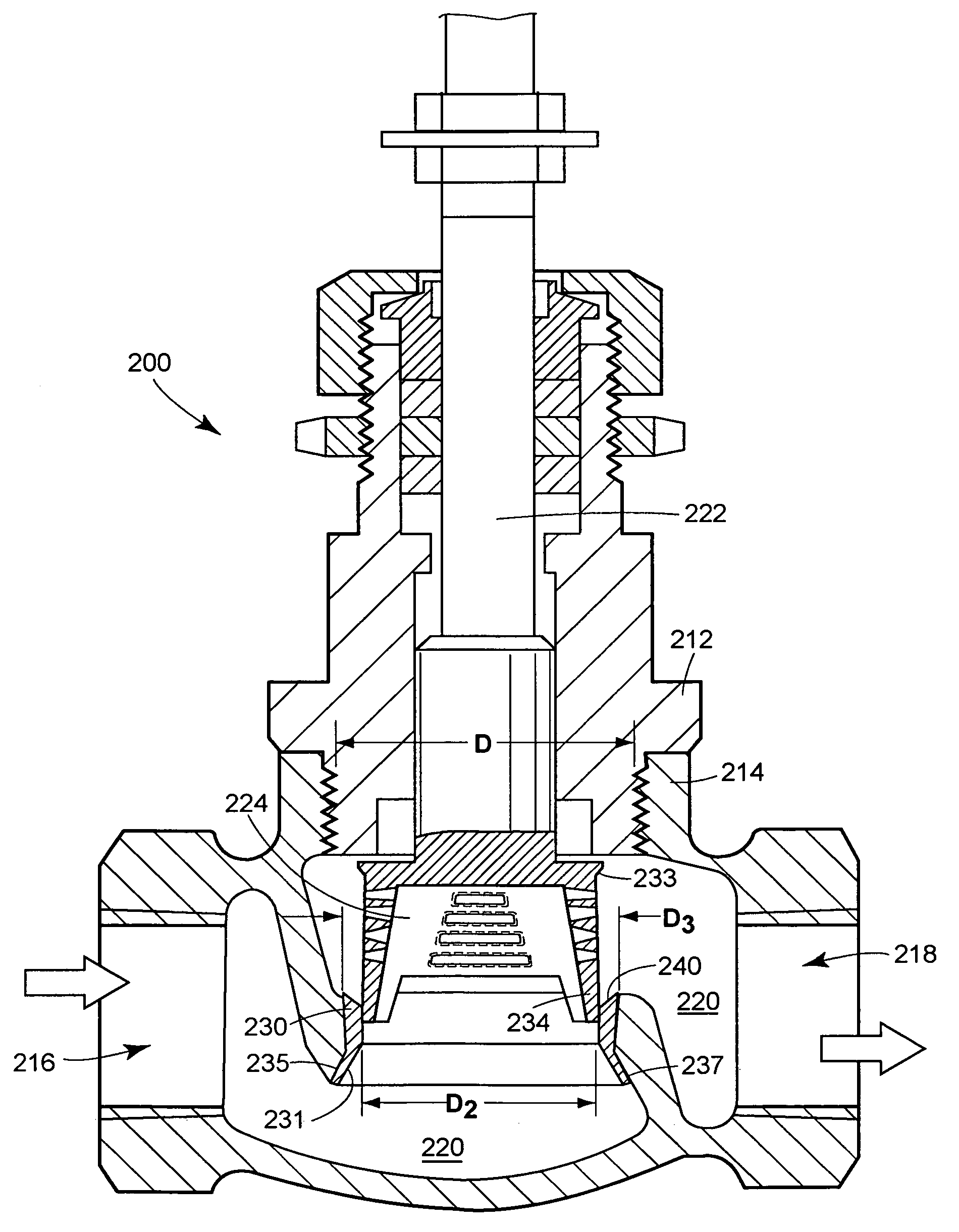 Control valve with low noise and enhanced flow characteristics