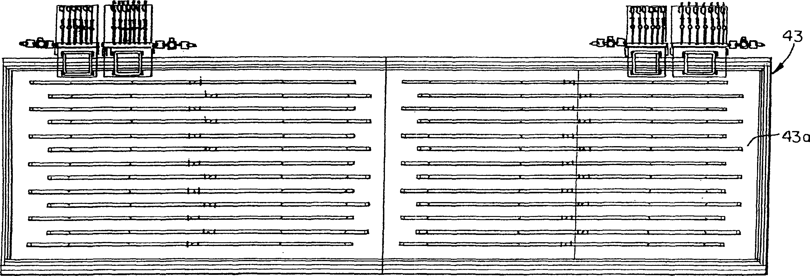 Convective method of heating glass sheets using compressed air in conjunction with heated oven air