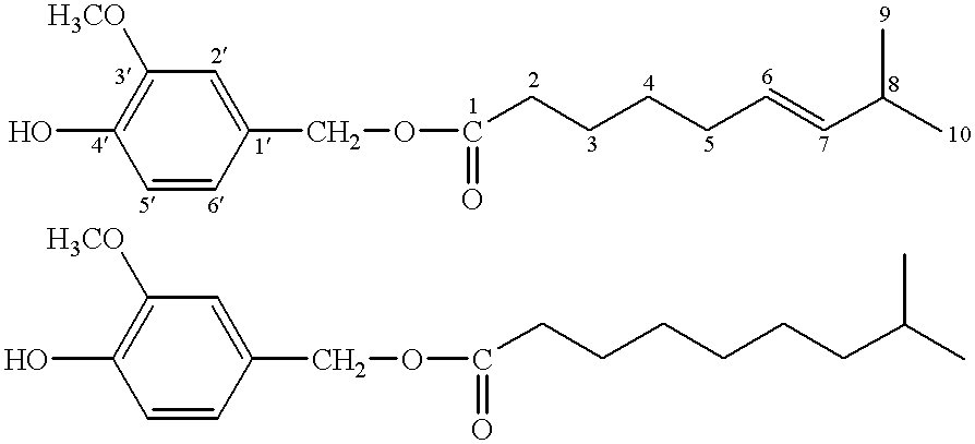 Capsaicinoide-like substances having ester bond