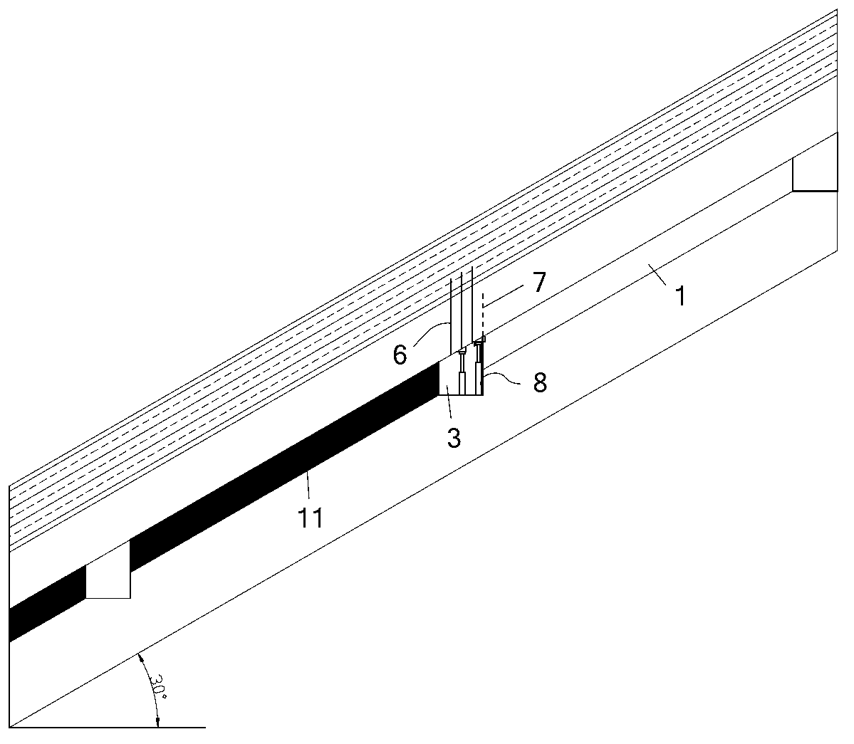 Steep-coal-seam long wall face non-pillar coal mining method