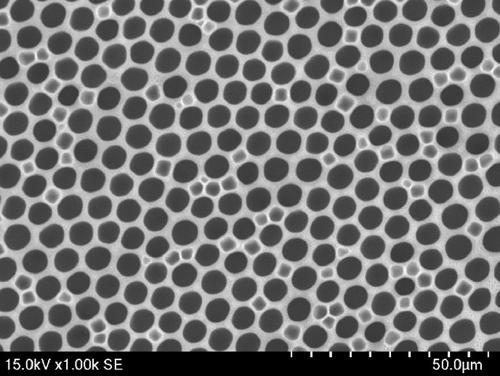 Method for preparing hydrophilic ordered porous membrane material