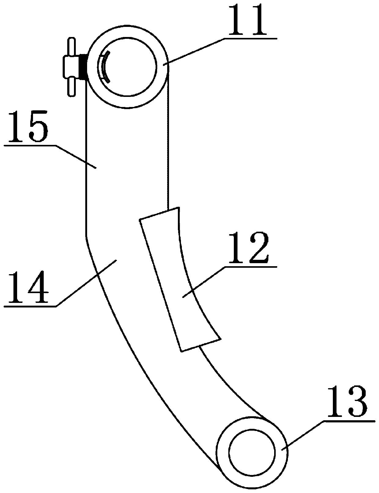 Sucker rod shackle device convenient to install