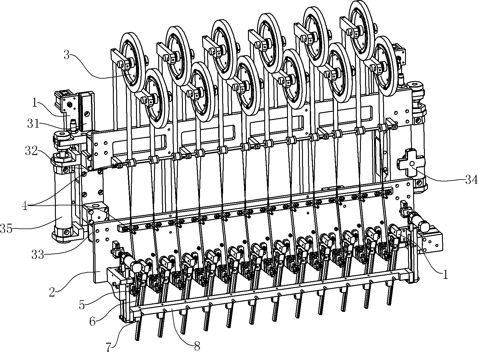 Automatic rubber-coating device installed on automatic coil winding machine