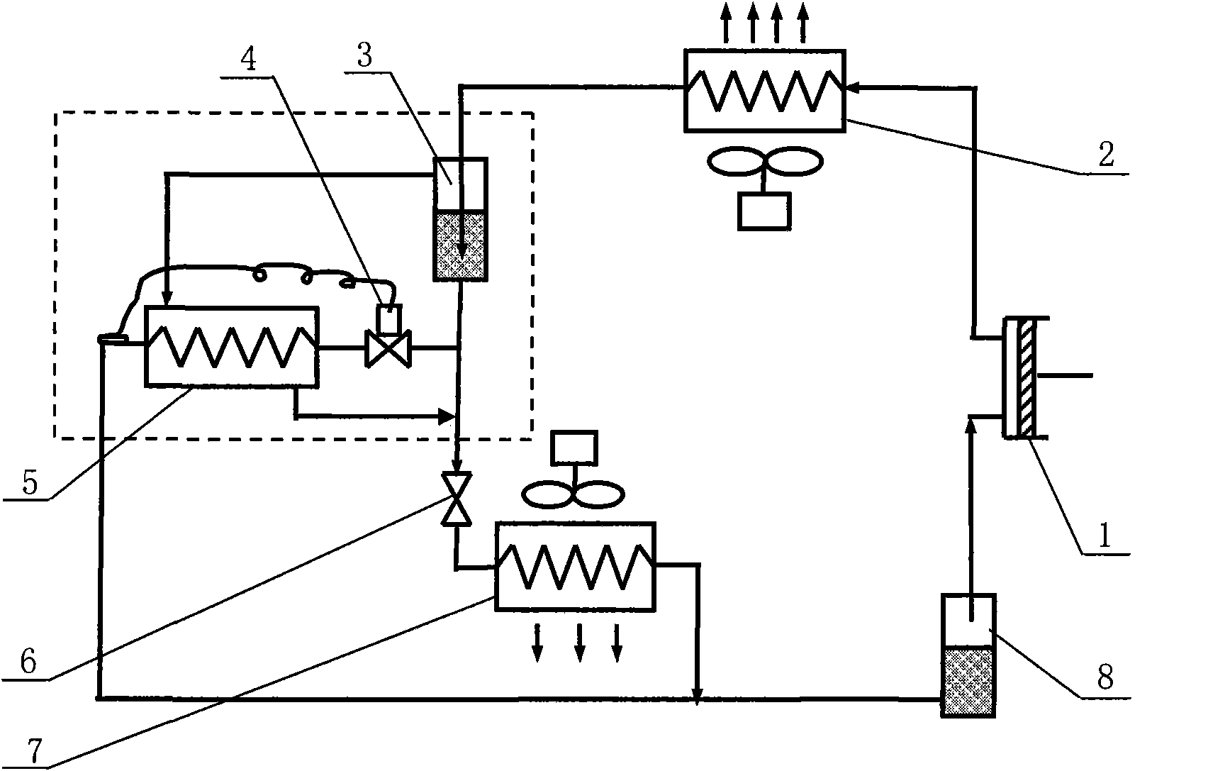 Ultra-high temperature air conditioner cooling cycle system