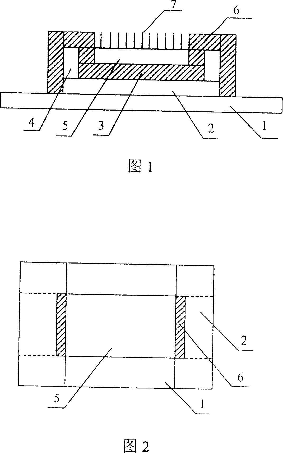 Tripolar field emission display of bottom grating structure and process for preparing same
