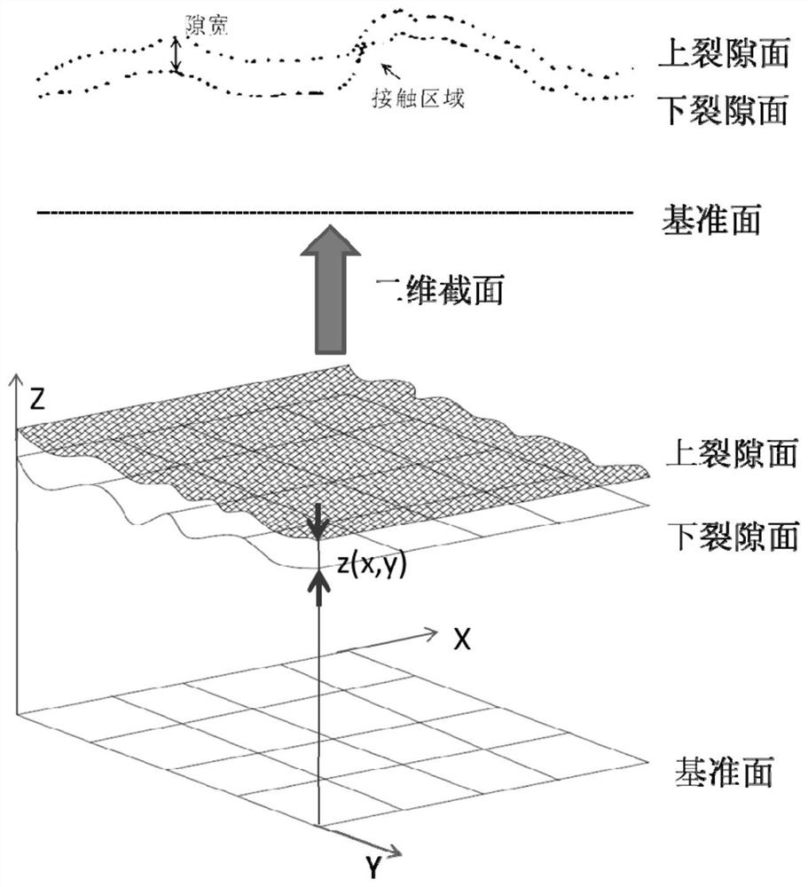 Permeability measurement method considering rock fracture internal geometrical characteristics