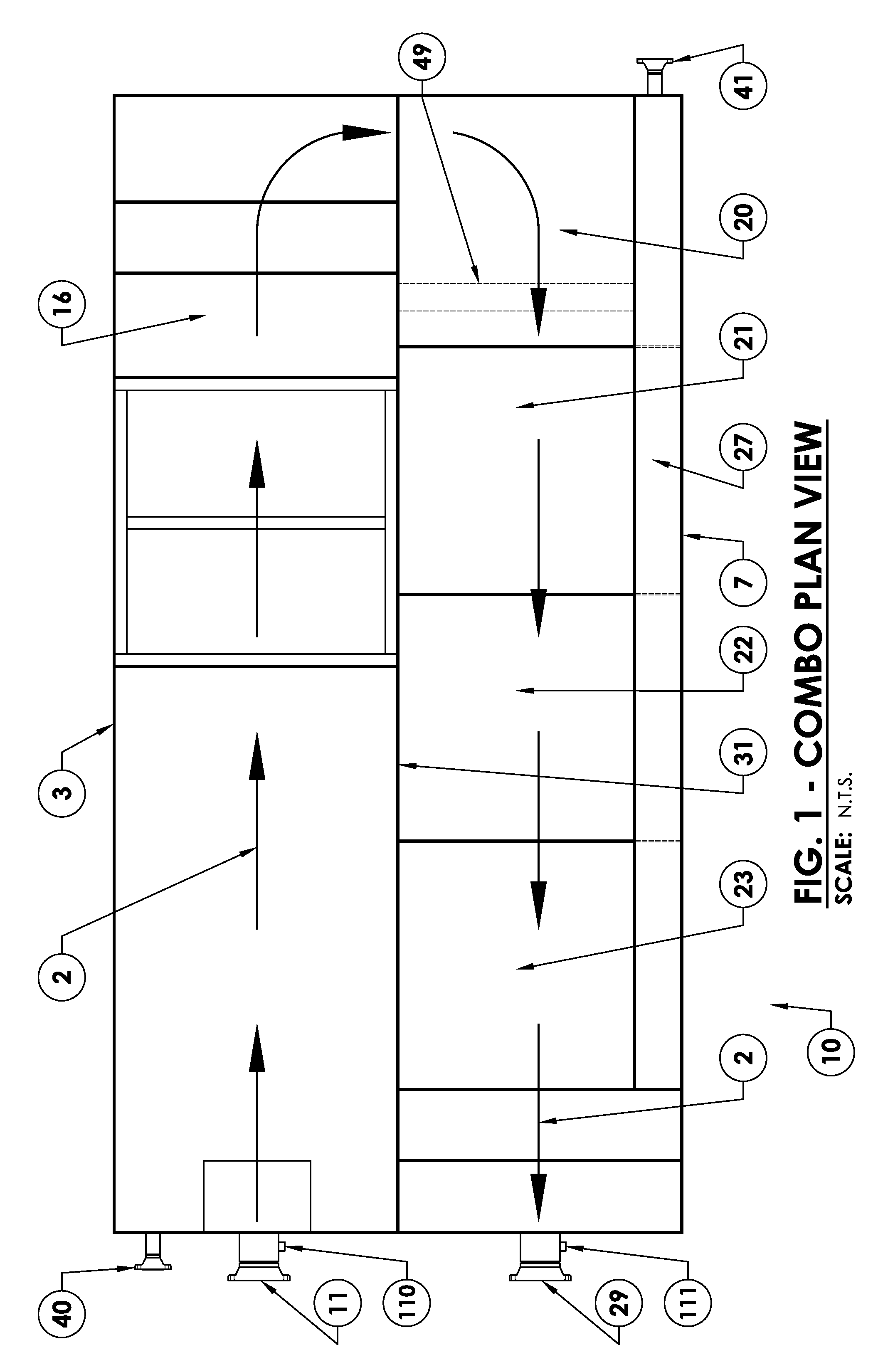 Method and apparatus for separation of fluids within a single vessel