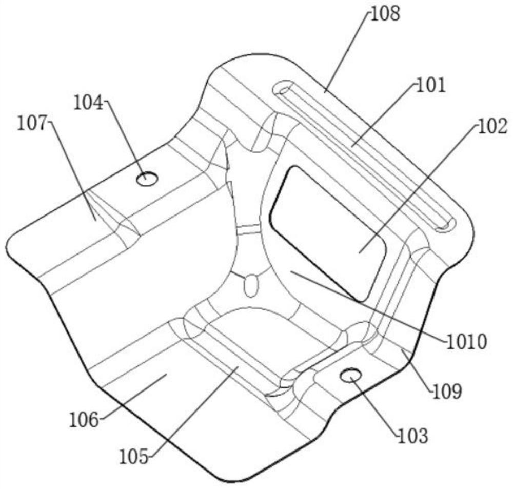 Engine cover outer plate side edge supporting plate structure