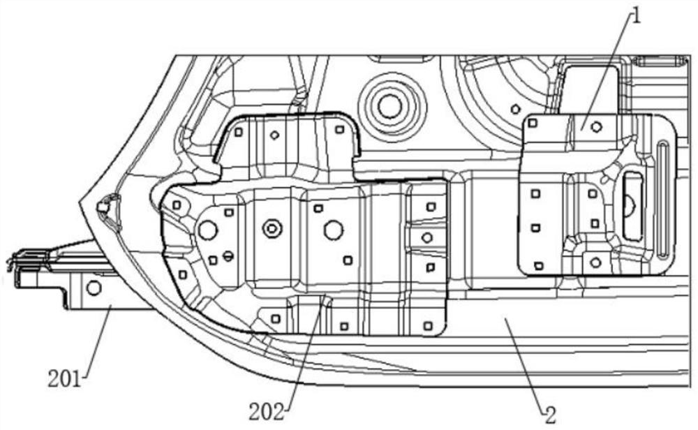Engine cover outer plate side edge supporting plate structure