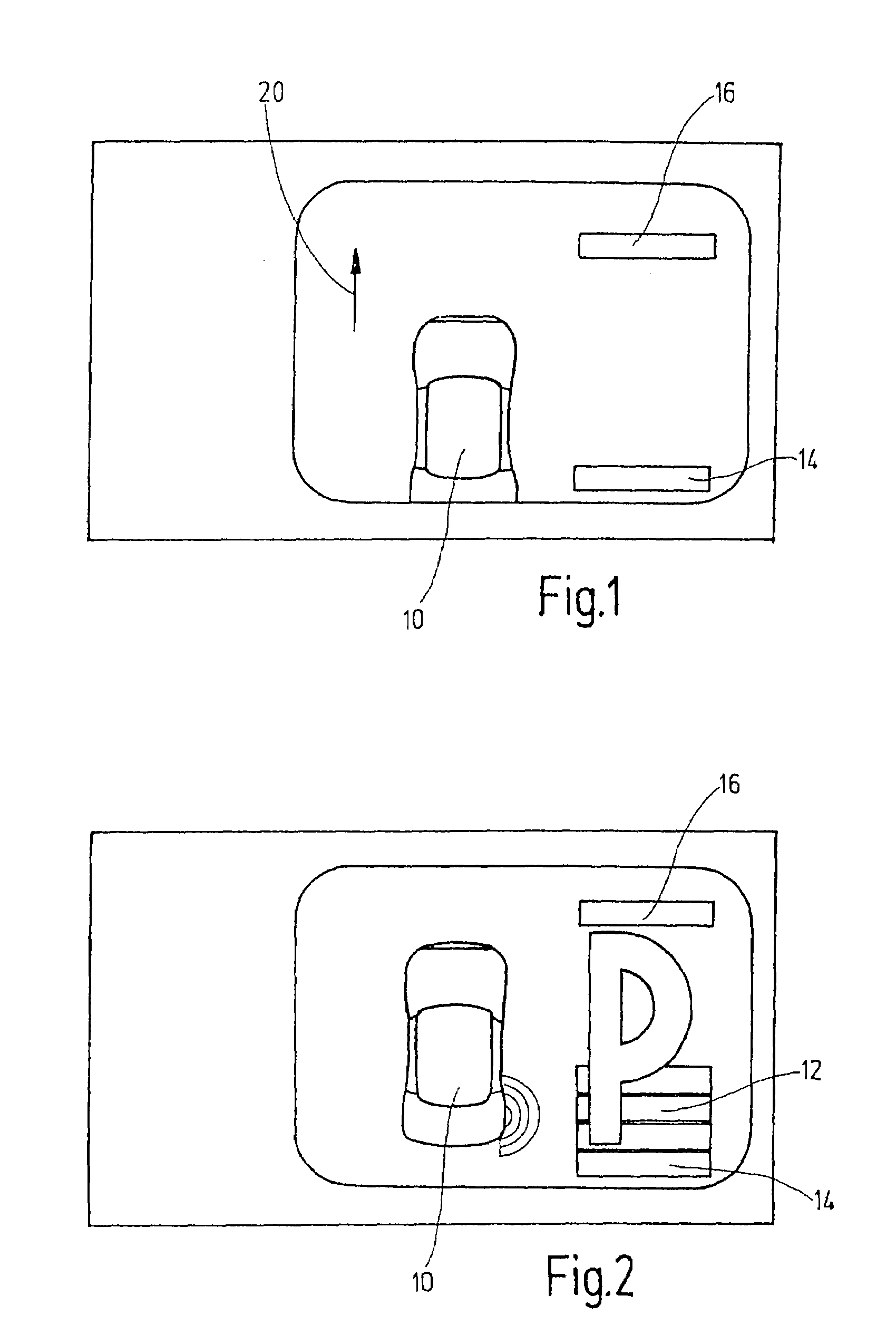 Method for providing information for parallel parking of a vehicle