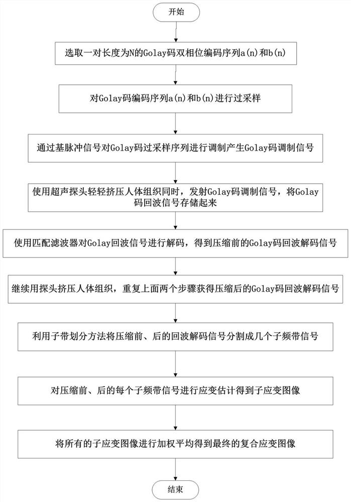 Golay code-based ultrasonic elastography strain estimation method