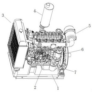 Diesel engine with heat dissipation system