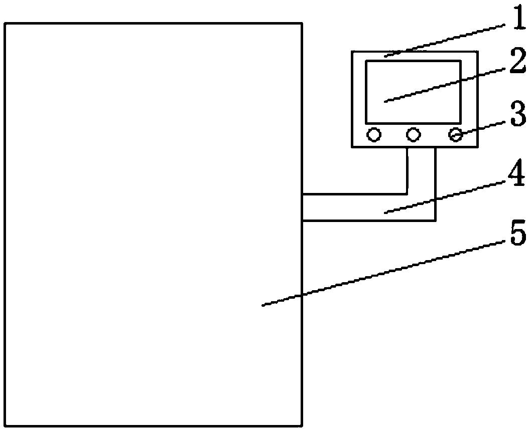 Display screen connecting device for winding machine in carrier coil machining